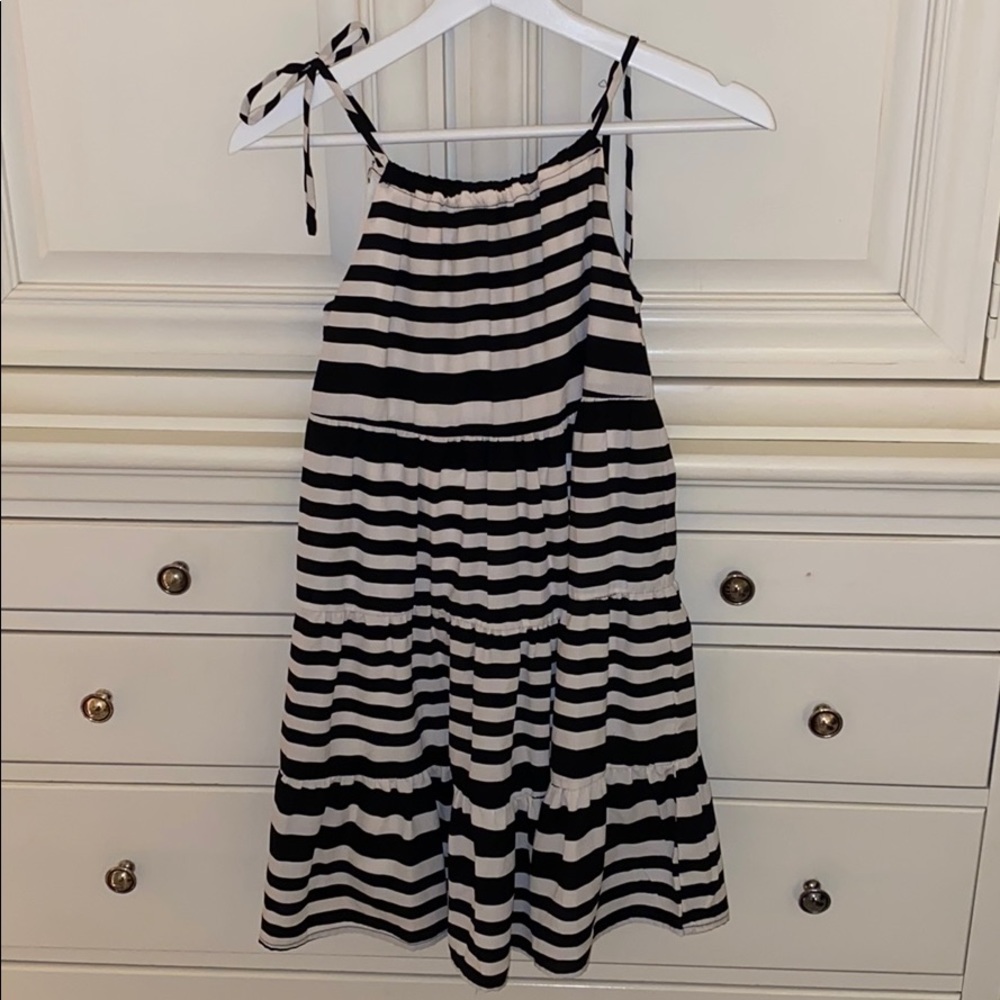 Girls Copper Key Striped Dress